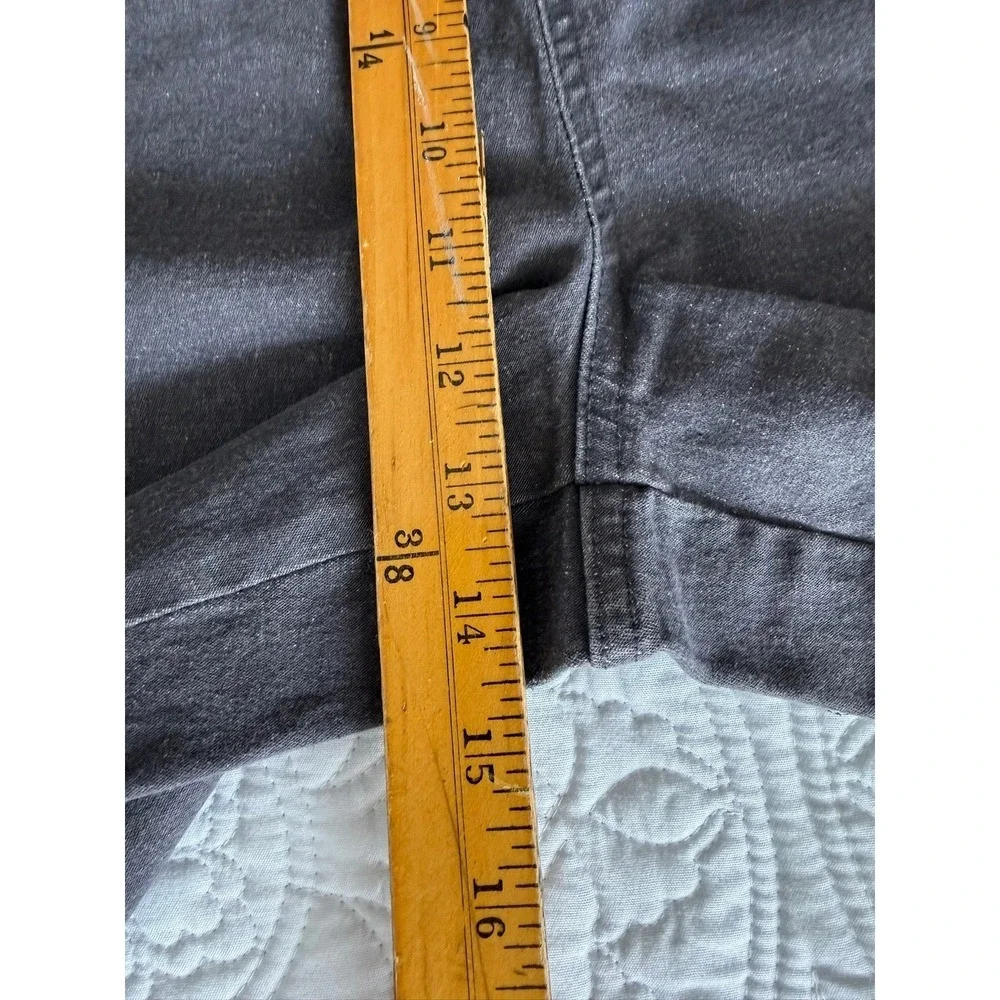 Denim & Co Womens 2X Charcoal Gray Elastic Waist Straight‎ Leg Pants A262865